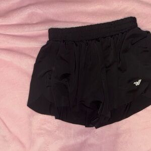 Black Varsity Flutter/Butterfly Shorts Size Small.